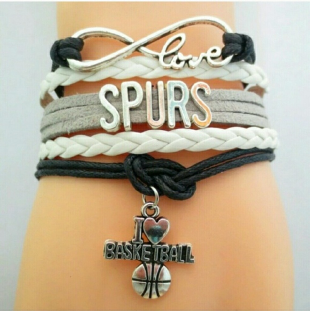 Nwt Spurs basketball  bracelet